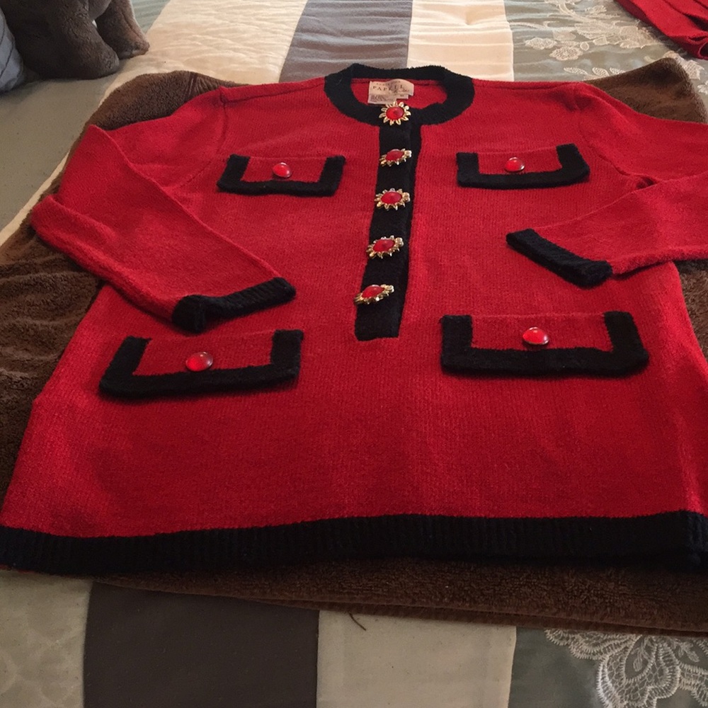 Vintage Andrianna Papell knit suit